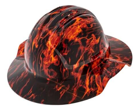 BROADBRIM Hydro dipped Hard Hat Code_BB57RH-HD-FLAMES
